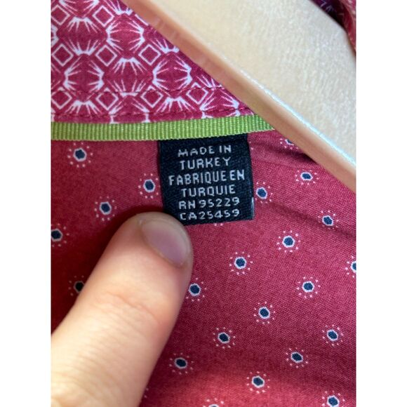 Ted Baker London Men's Size 7 Pink Button Up Shirt Short Sleeve EUC - Picture 4 of 5